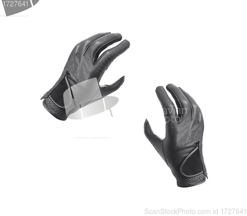 Image of Leather motorcycle gloves with carbon fiber protection