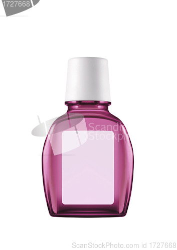 Image of Pink plastic bottle isolated