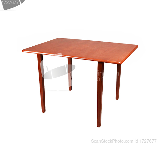 Image of Wooden table on white background