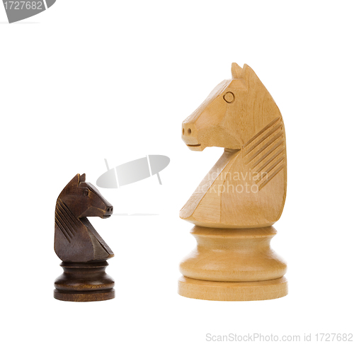 Image of Chess knights isolated - concept
