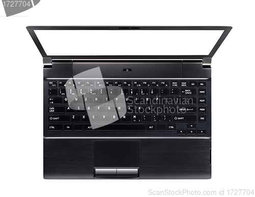 Image of laptop isolated with clipping path over white background