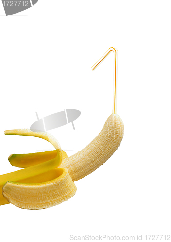 Image of  banana with cocktail stick