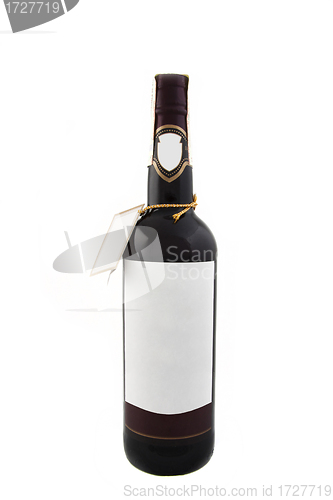 Image of red wine bottle isolated
