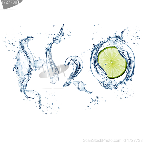 Image of h2o with lime - concept nature - excellent quality