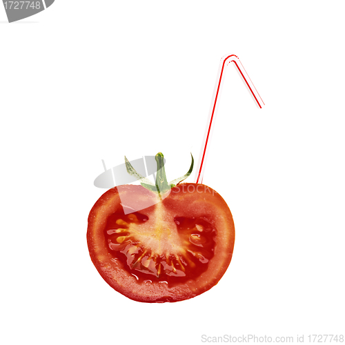Image of Tomato slice with cocktail stick