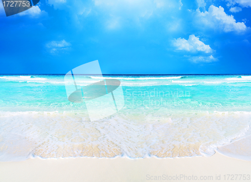 Image of beach and tropical sea background