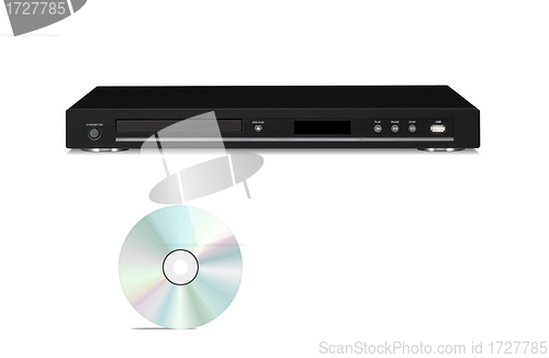 Image of DVD player with cd disk