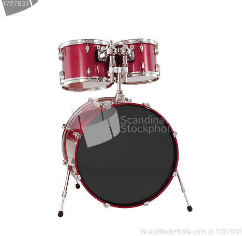 Image of Set of Red drums isolated