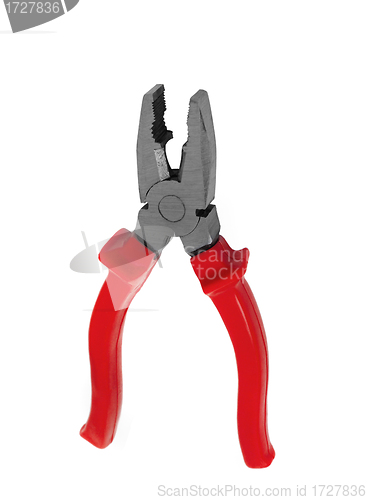 Image of pliers with red handles