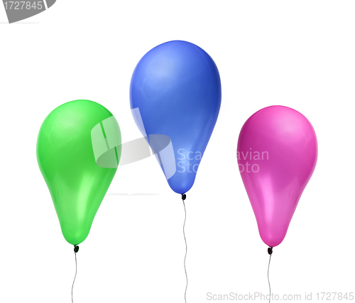 Image of balloons isolated on white