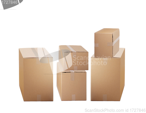 Image of cardboard boxes isolated
