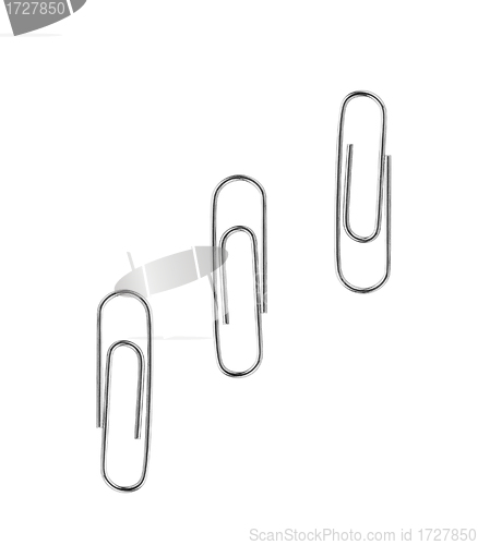 Image of Paper clip isolated on white background