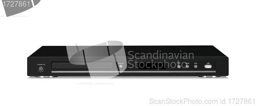 Image of black dvd player isolated