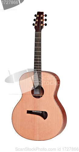 Image of Classical acoustic guitar, isolated on white