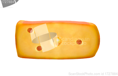 Image of cheese isolated on white