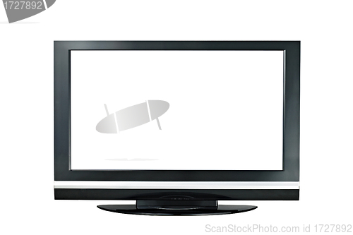 Image of Modern widescreen lcd tv monitor isolated