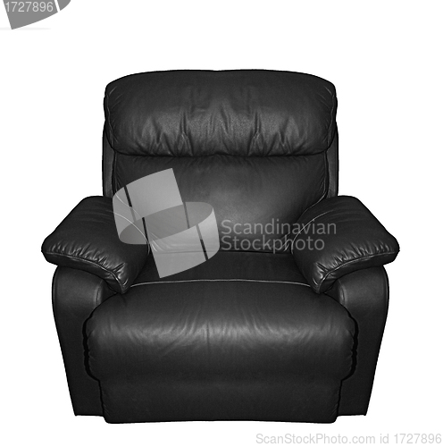 Image of leather black arm chair