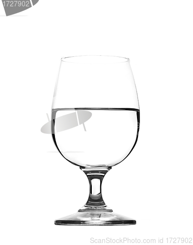 Image of water on glass isolated