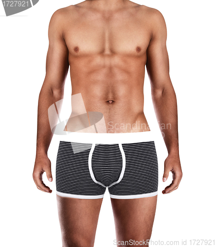 Image of attractive male body in fashion underwear