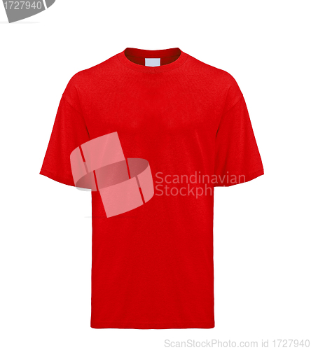 Image of Red T-shirt isolated on white background