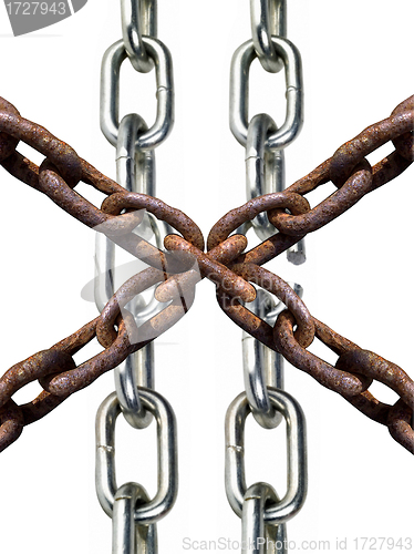 Image of old and new chains