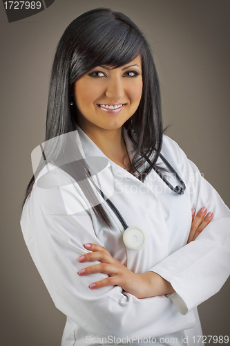 Image of Smiling medical doctor with stethoscope