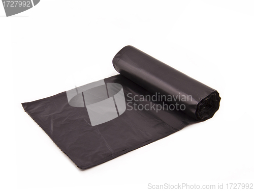 Image of Roll of plastic garbage bag