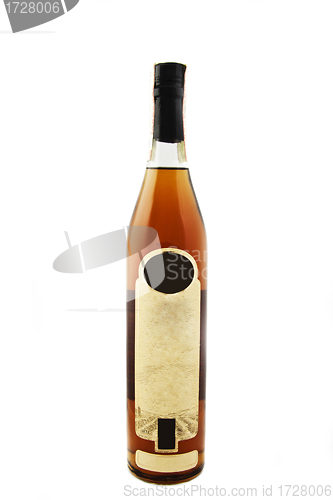 Image of Cognac bottle isolated