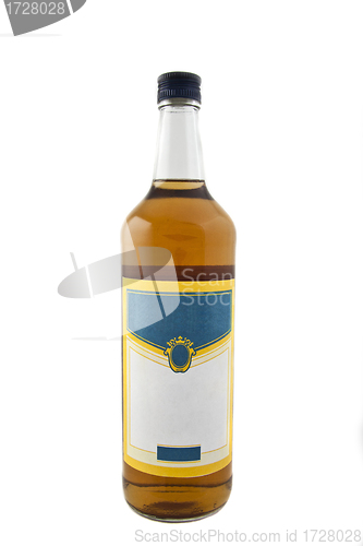 Image of wine bottle isolated over white background