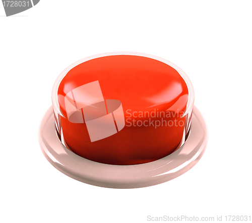 Image of red button isolated