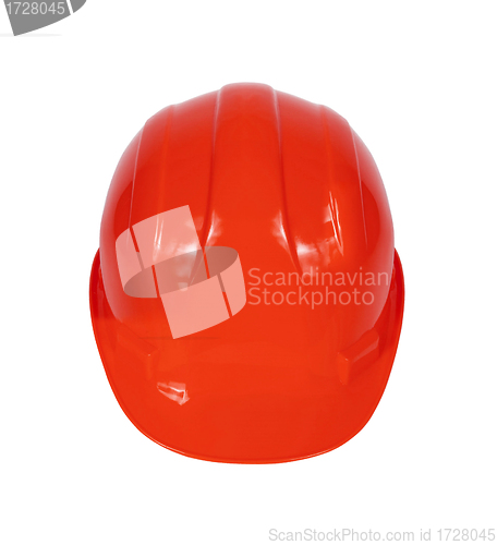 Image of Stock image of red hard hat isolated on white