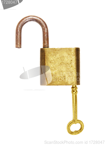 Image of Key with lock isolated