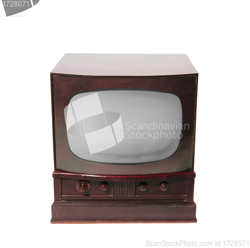 Image of old television on a white background