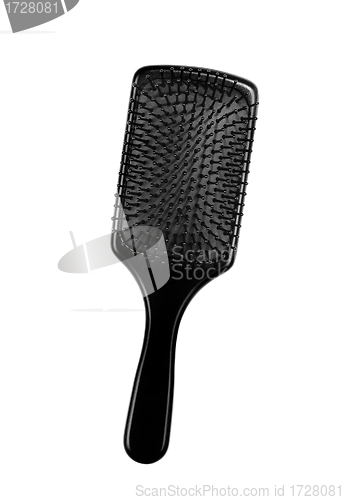 Image of hairbrush on white background