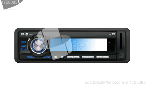 Image of Modern car audio system isolated