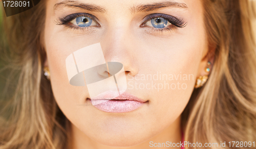 Image of portrait of a beautiful girl close up