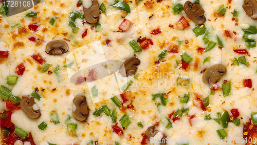 Image of Tasty pizza close-up