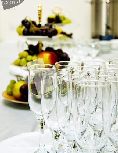 Image of table set for a wedding dinner