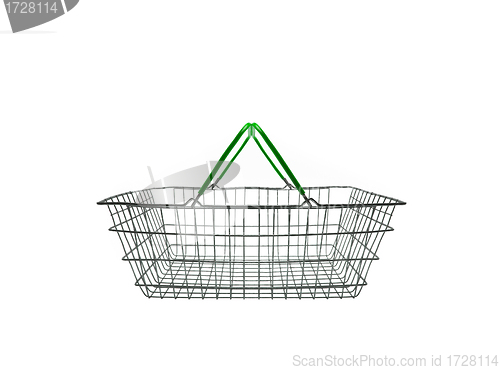 Image of shopping basket on white background