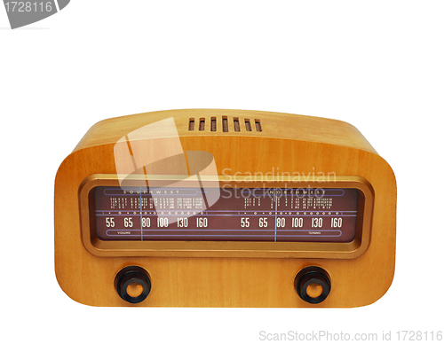 Image of Vintage wooden fashioned radio