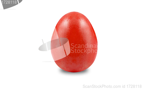 Image of red easter egg isolated