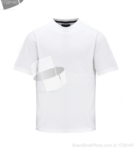 Image of white t-shirt isolated on white