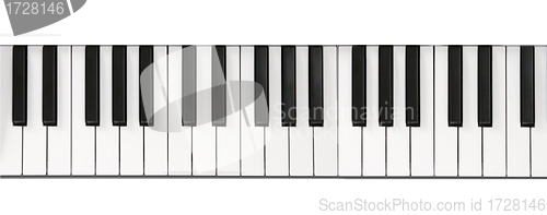 Image of Piano keyboard close-up