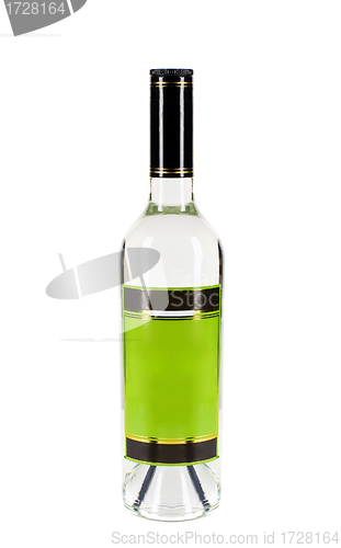 Image of bottle of vodka isolated on white