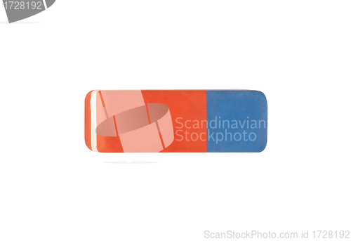 Image of eraser on white background with clipping path