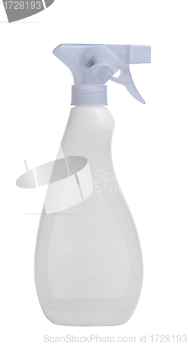 Image of White plastic spray bottle on isolated