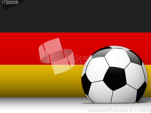 Image of Germany Soccer Ball with Flag Background