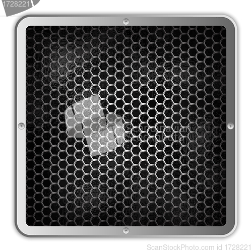 Image of Hammered Metal Silver Square