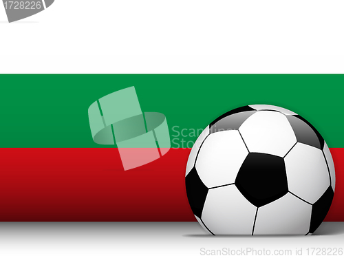 Image of Bulgaria Soccer Ball with Flag Background