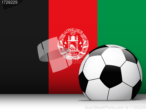 Image of Afghanistan Soccer Ball with Flag Background